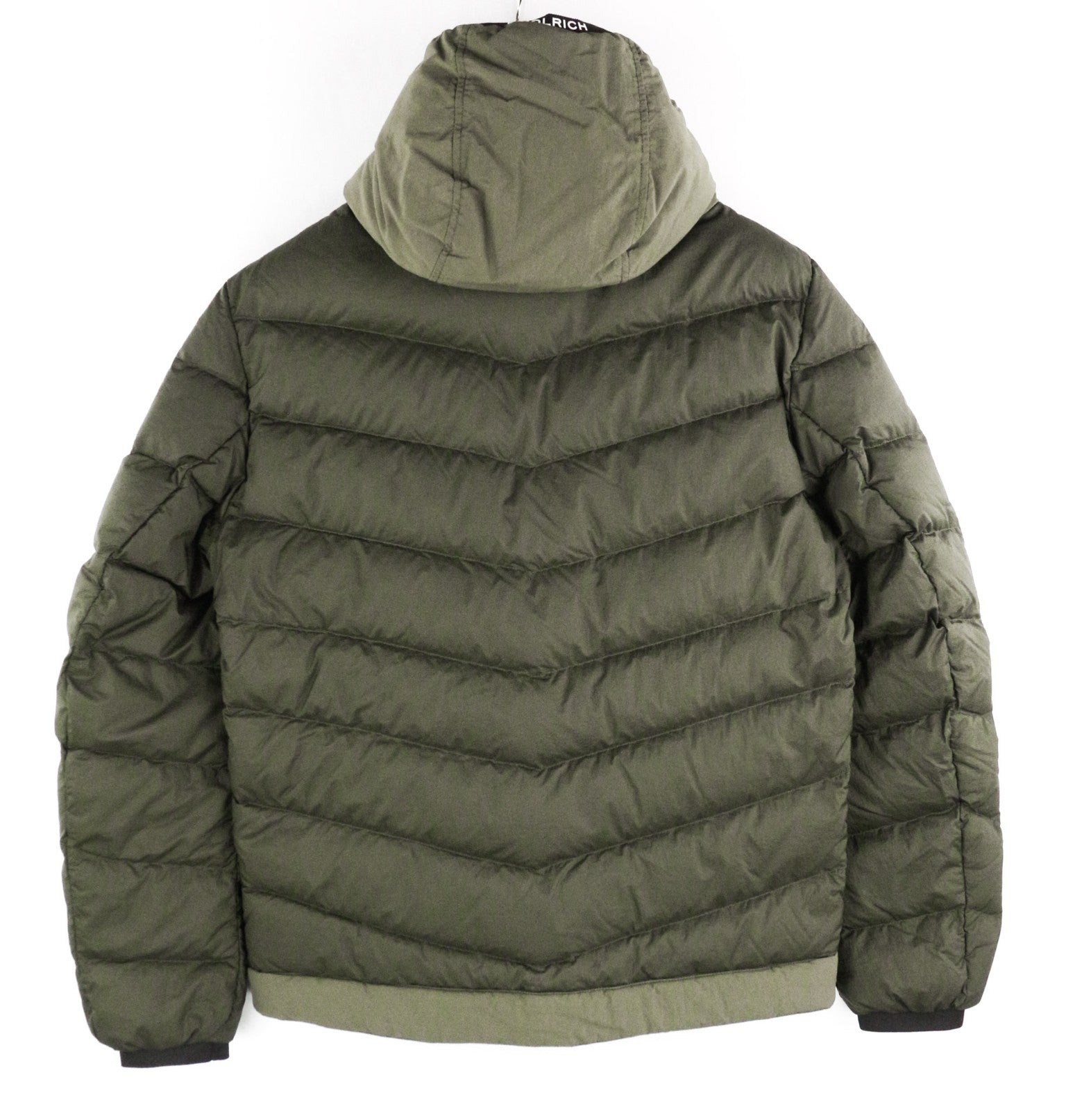 WOOLRICH Lobster Crinkle Down Hybrid Men's Jacket L Hooded Lined Padded