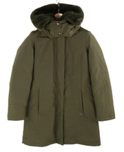 WOOLRICH Bow Bridge Parka Women's Jacket S Down Hooded Mid Coat Lined Zip