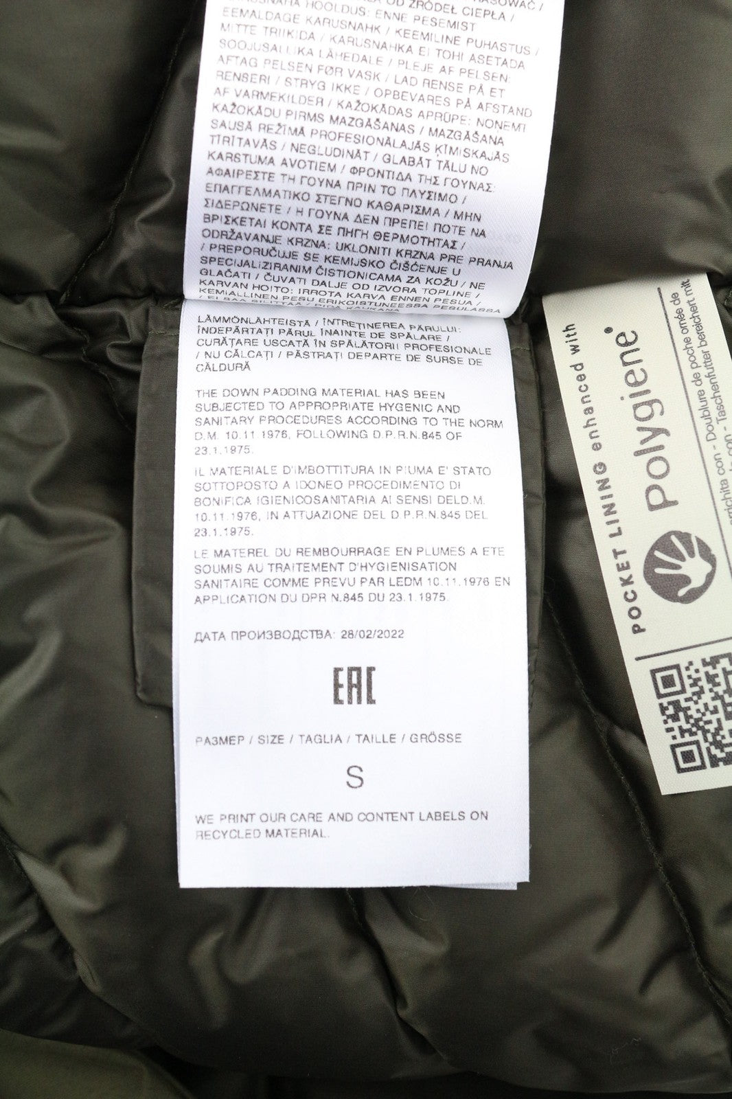 WOOLRICH Bow Bridge Parka Women's Jacket S Down Hooded Mid Coat Lined Zip