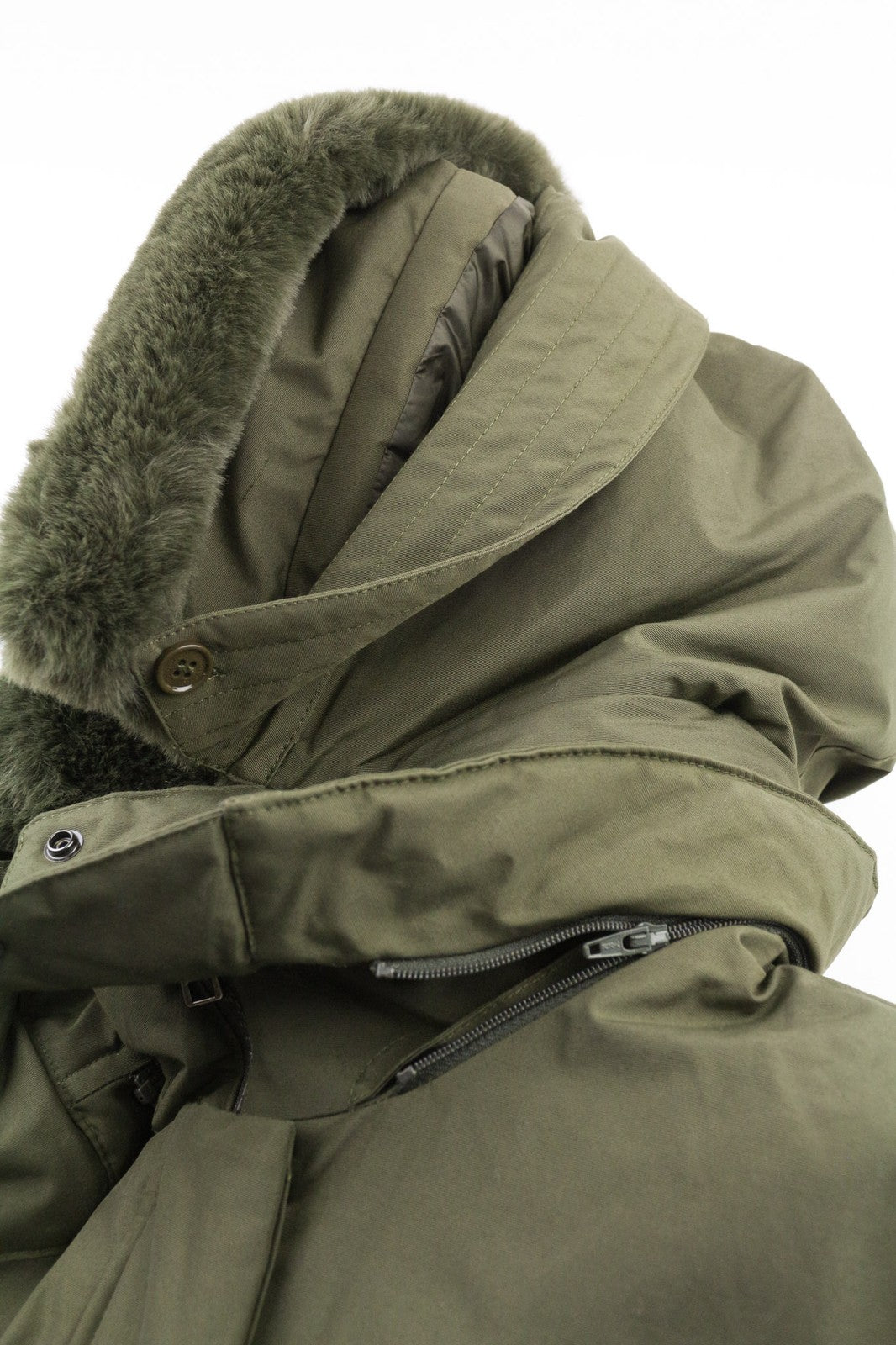 WOOLRICH Bow Bridge Parka Women's Jacket S Down Hooded Mid Coat Lined Zip