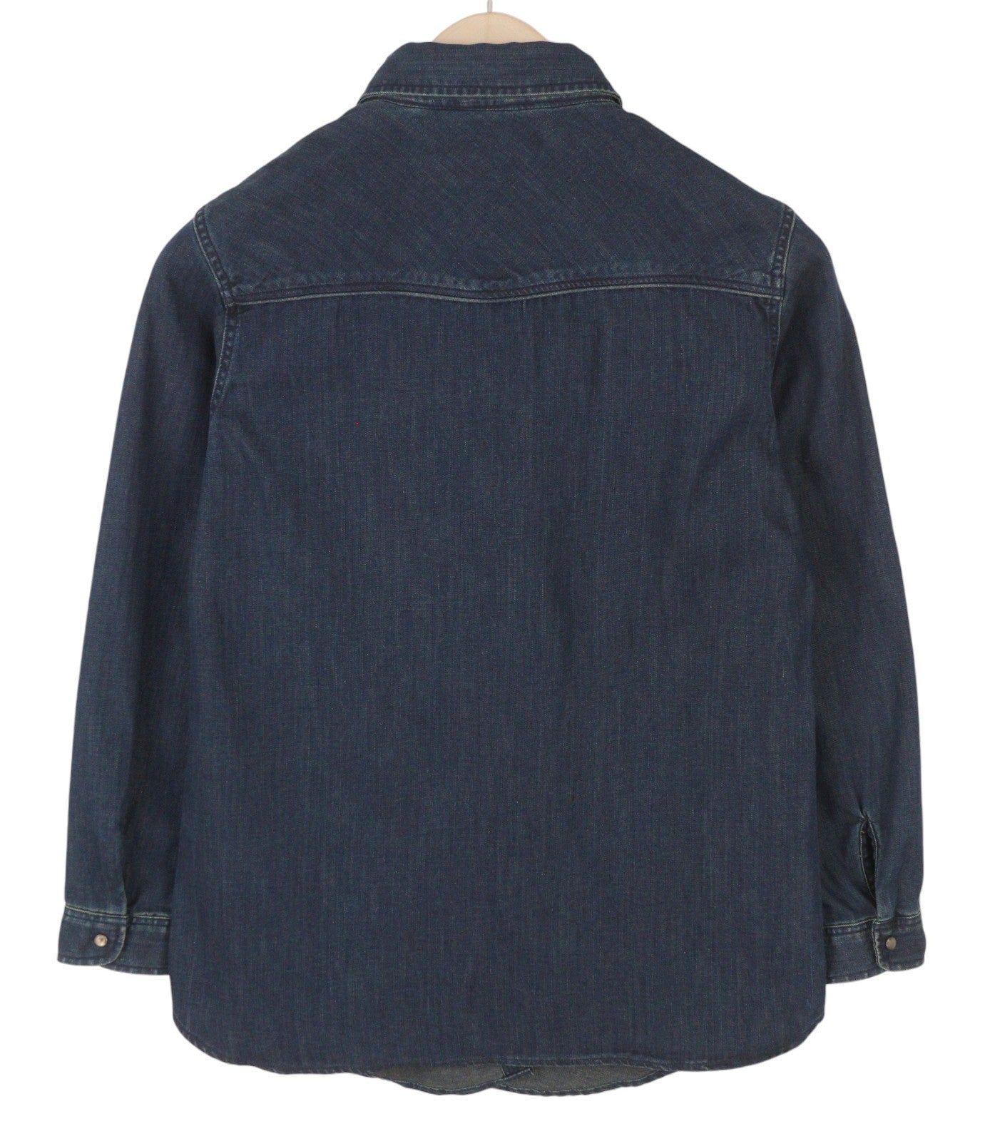 SCOTCH & SODA Women Shirt S Denim Dark Blue Snap Buttons Patch Pockets Casual