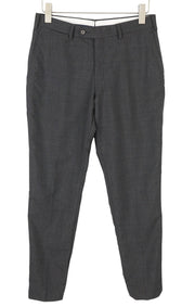 SUITSUPPLY Soho Men Trousers UK30R Grey Pure Wool Super 120's Tapered Fit Zip