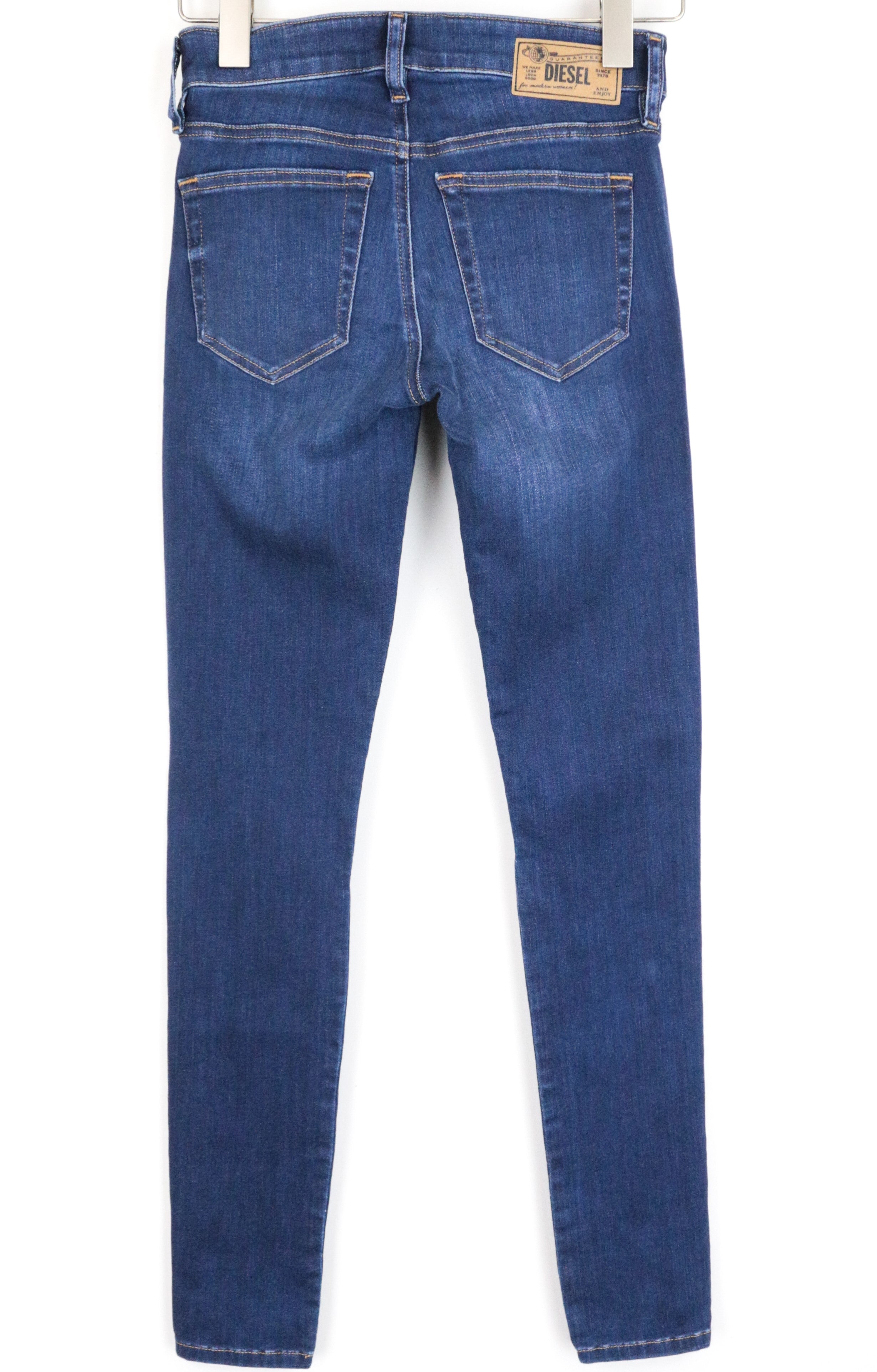 DIESEL Slandy-Low R98AJ W26/L32 Super Skinny Women's Blue Washed Fit Jeans