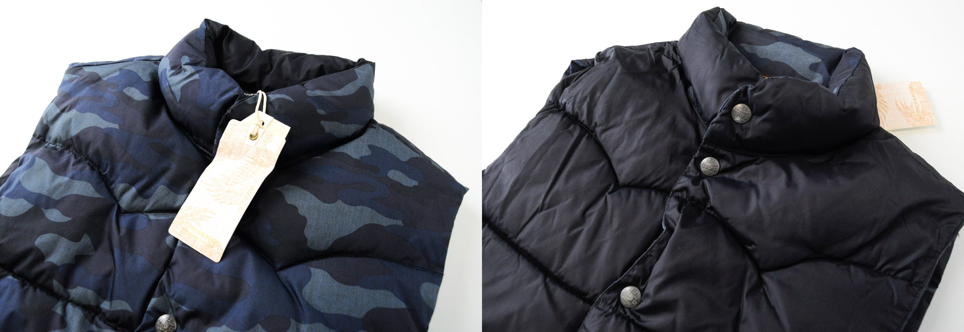 SCOTCH & SODA Men Gilet S Blue Military Pattern Reversible Casual Waistcoat