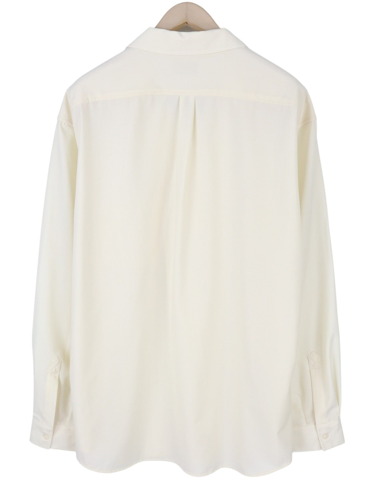 DIESEL S-Wooly Men Shirt 2XL White Wool Blend Notched Neck Button-Up Pocket