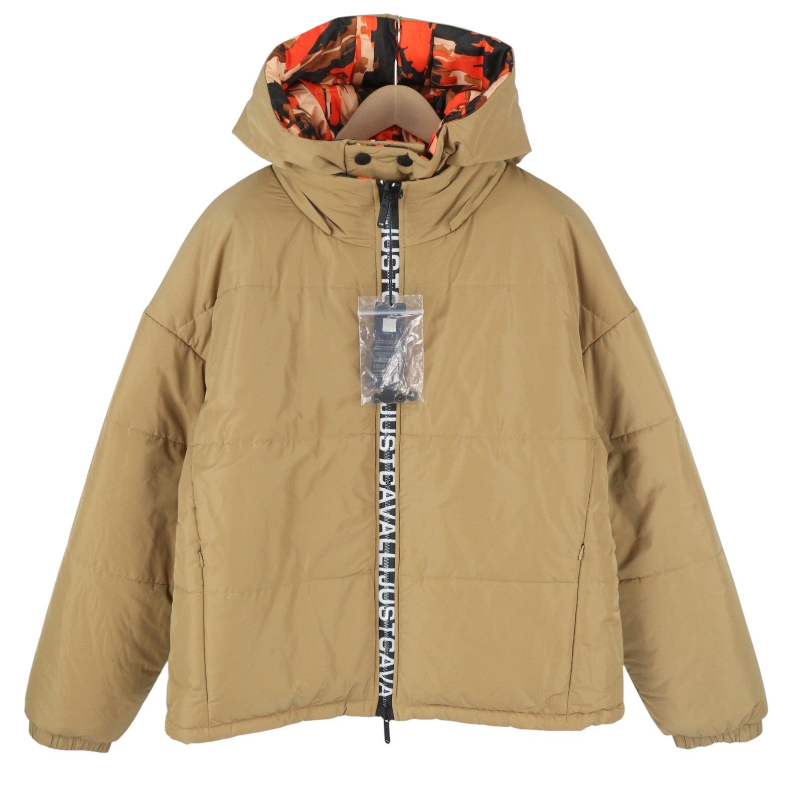 JUST CAVALLI Men Jacket 54 Colourful Printed Padded Hooded Reversible RRP710