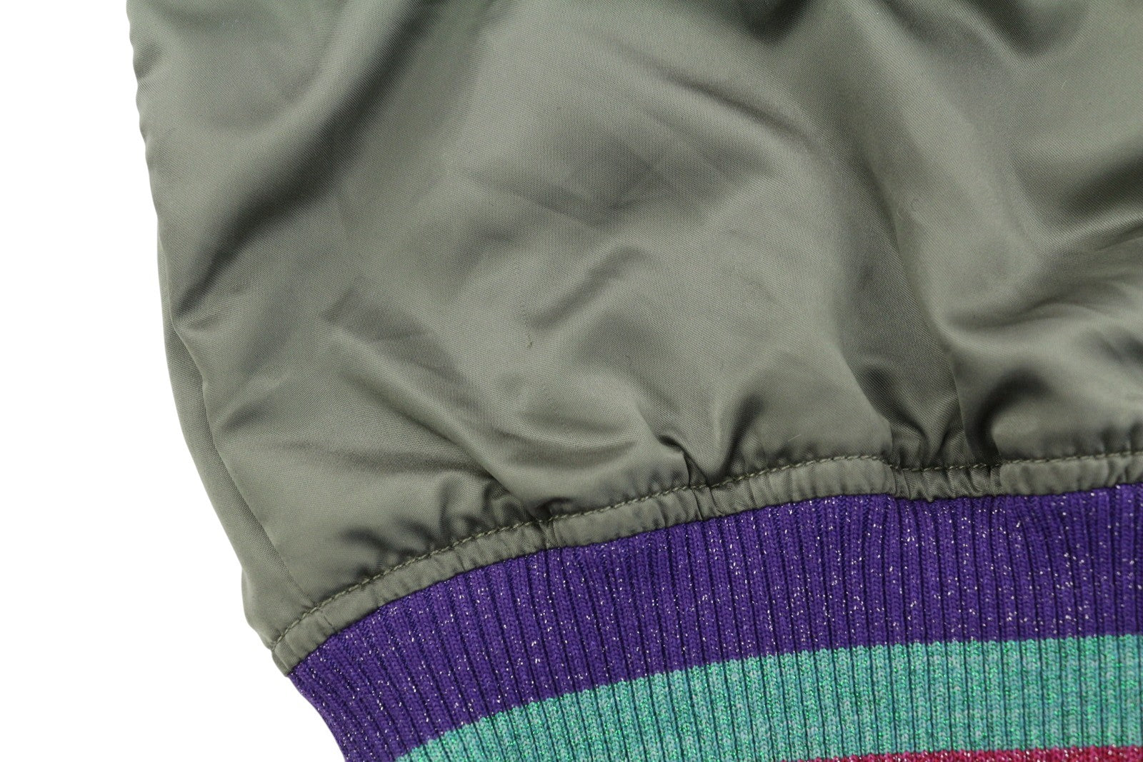 DIESEL Women Jacket XS Green Shiny Reversible Full Zip Lightweight Logo Bomber