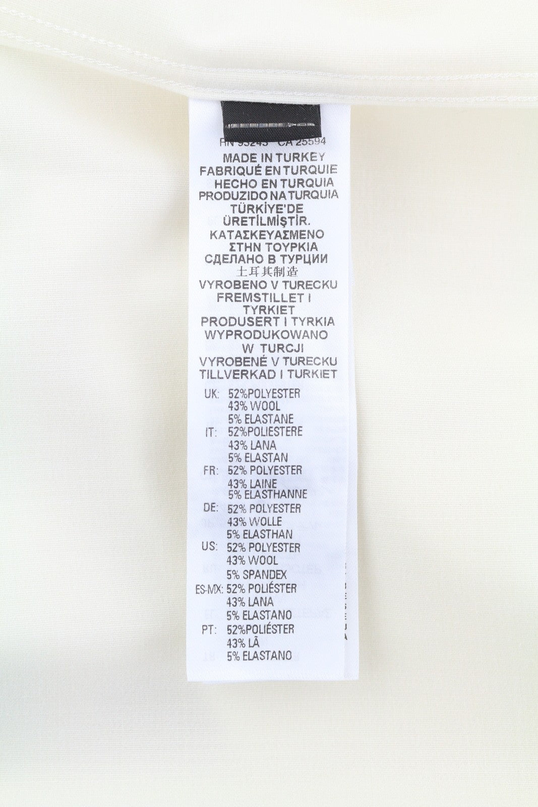 DIESEL S-Wooly Men Shirt L White Wool Blend Notched Neck Button-Up Patch Pocket