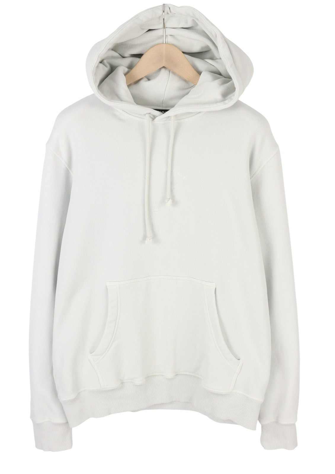 DIESEL S-Girk-Hood-B6 Men Hoodie L Light Grey Kangaroo Pocket Logo Pullover