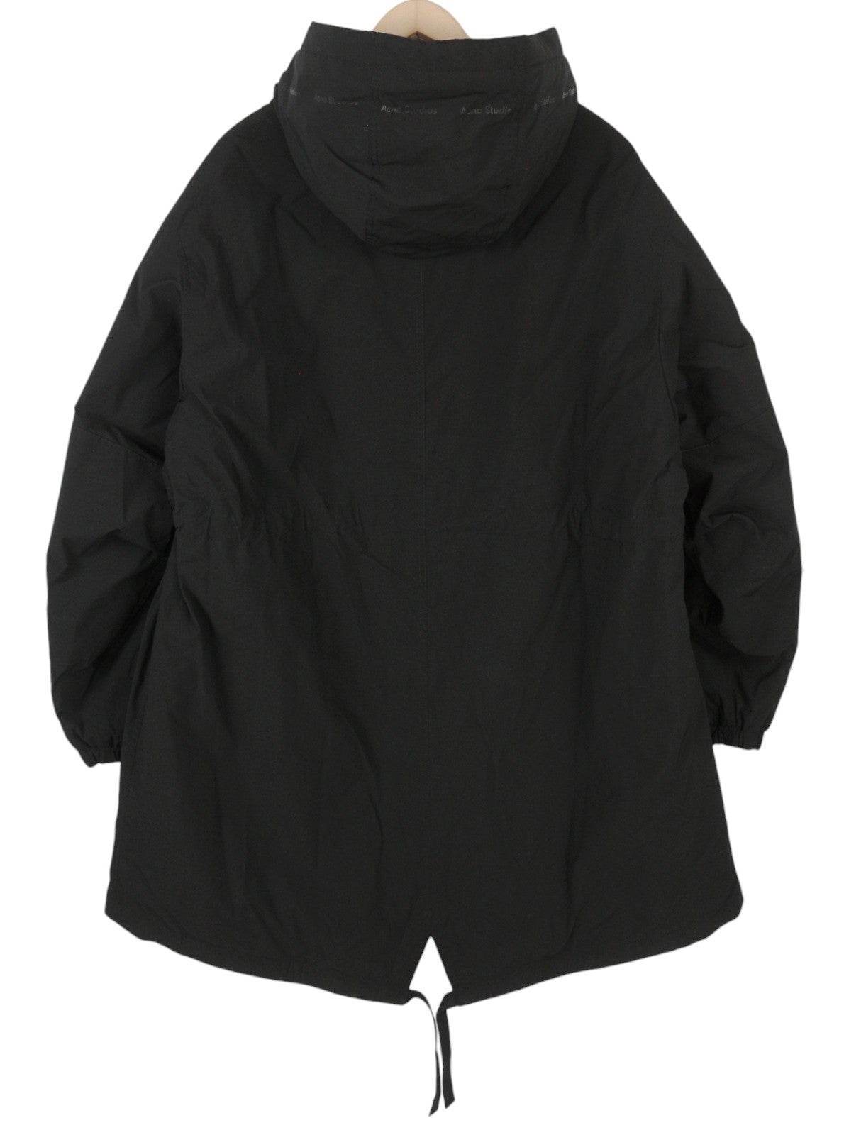 ACNE STUDIOS Men Jacket 48 Black Drawstrings Waist Hooded Padded Parka RRP810