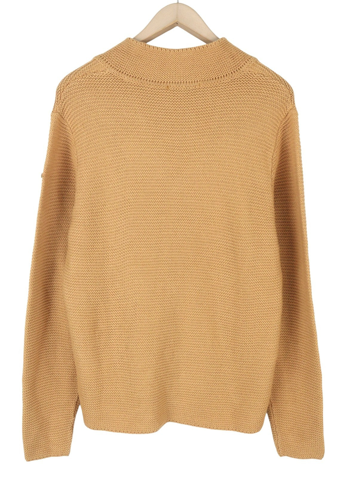 TRUSSARDI Cecina Men Cardigan XL Beige Wool Blend Tight Knit Button-Up RRP320