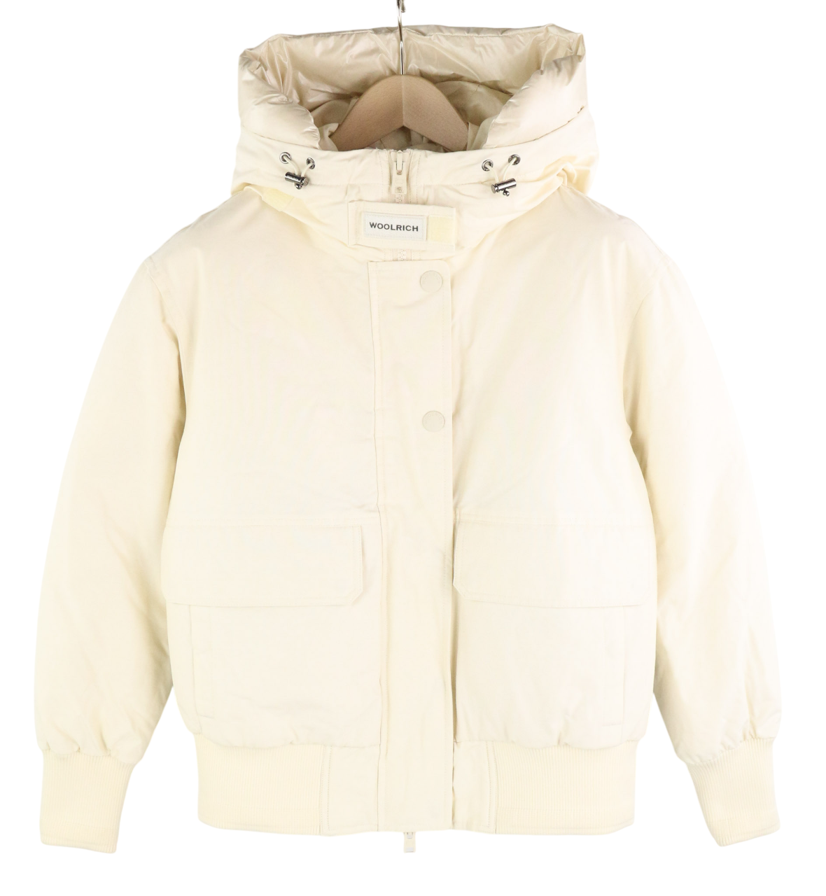 WOOLRICH Arctic Bomber Women's S Ramar Cloth Down Puffer Jacket Hooded RRP780