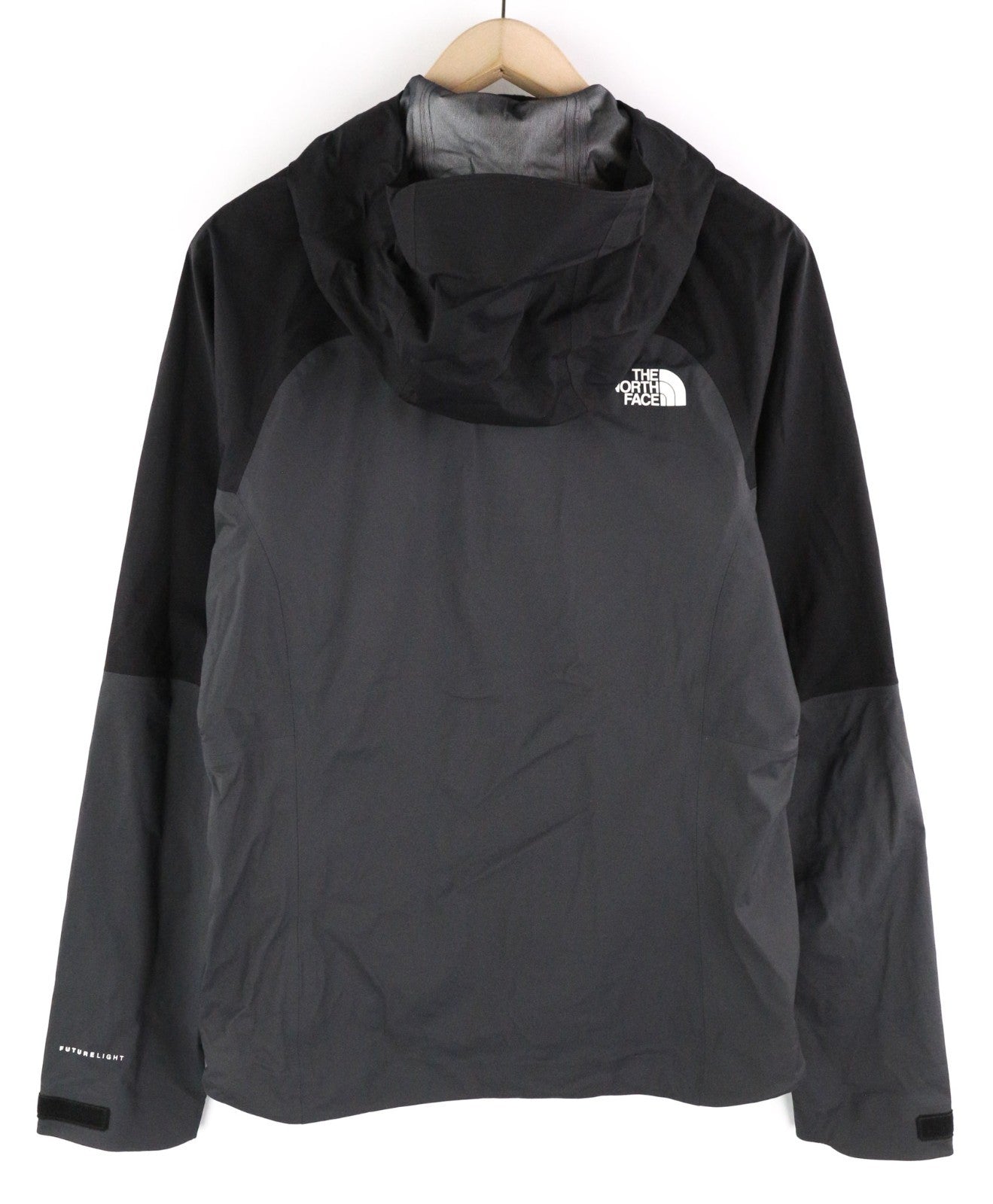 THE NORTH FACE Men's S Future Light Jacket Hooded Black Zip Unlined Seam Sealed