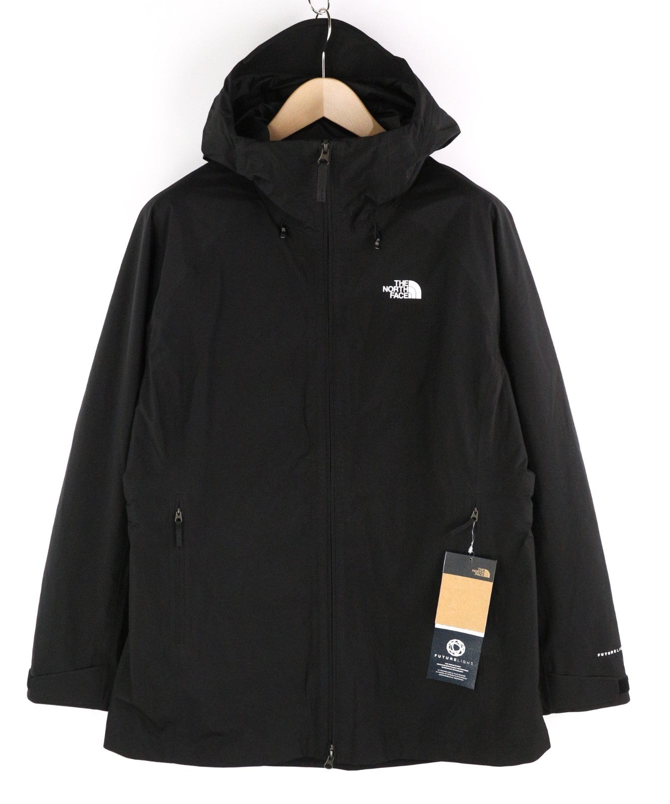 THE NORTH FACE Women's XL Hikesteller Future Light Black Hooded Jacket Logo