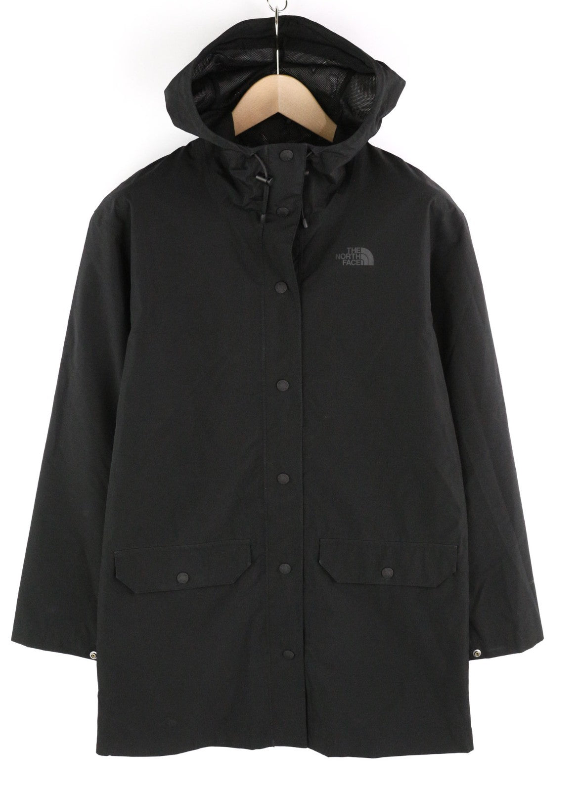THE NORTH FACE Women's XS Woodmont Rain Hooded Waterproof Windproof Black