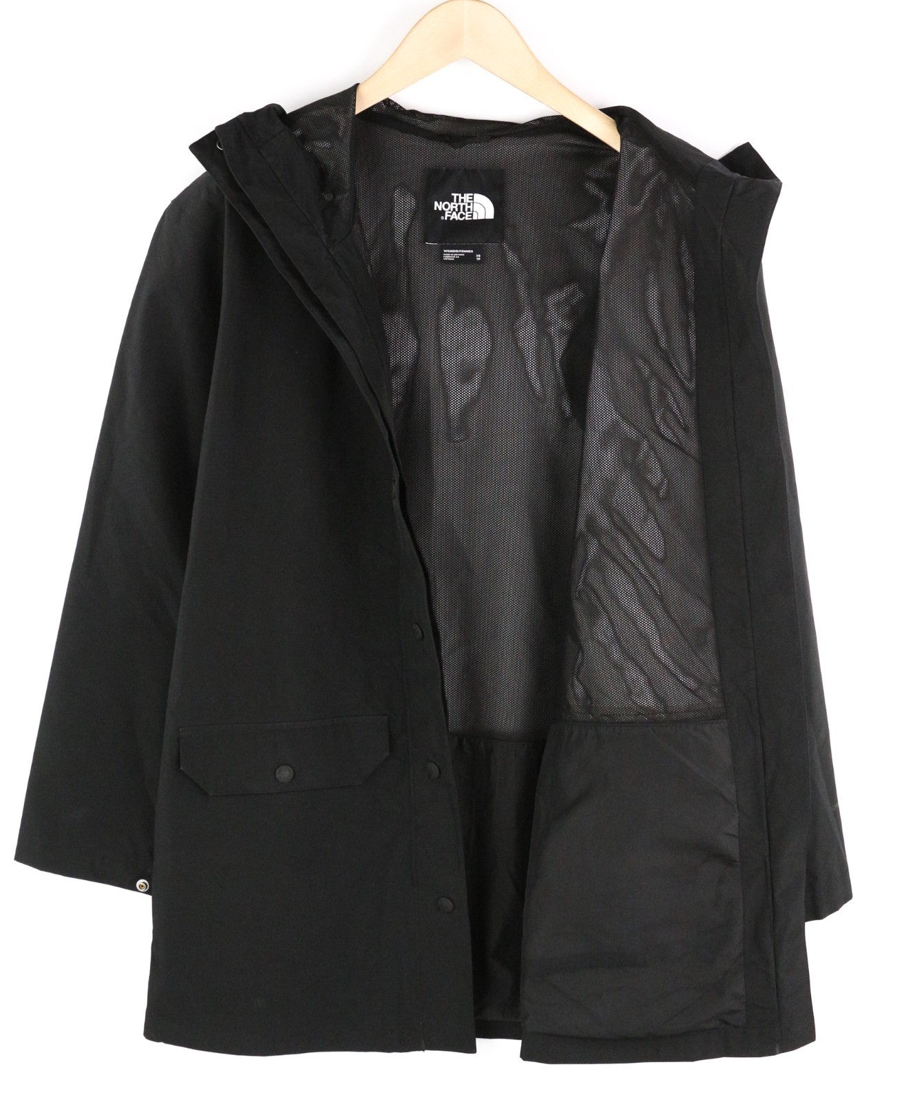 THE NORTH FACE Women's XS Woodmont Rain Hooded Waterproof Windproof Black