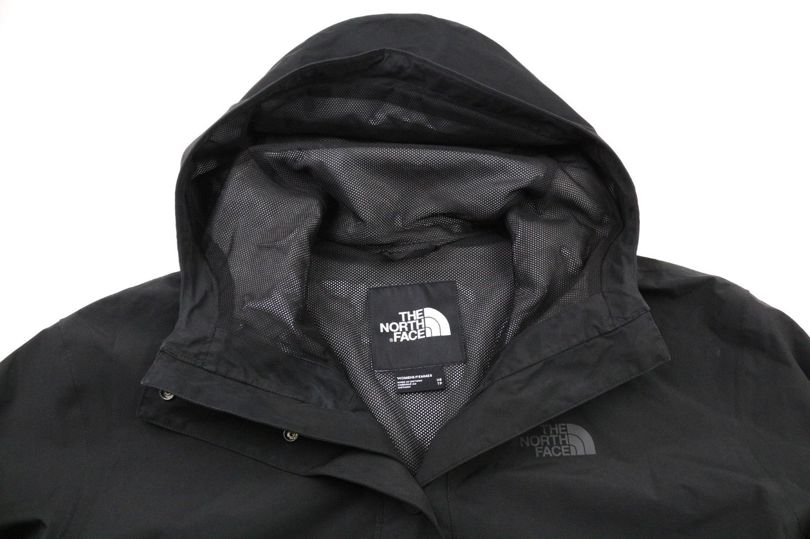 THE NORTH FACE Women's XS Woodmont Rain Hooded Waterproof Windproof Black