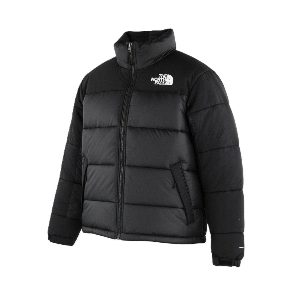 THE NORTH FACE Women's L Black Puffer Jacket Lined Zip High Neck Logo Detail