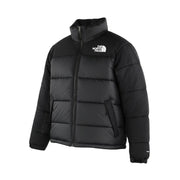 THE NORTH FACE Women's L Black Puffer Jacket Lined Zip High Neck Logo Detail