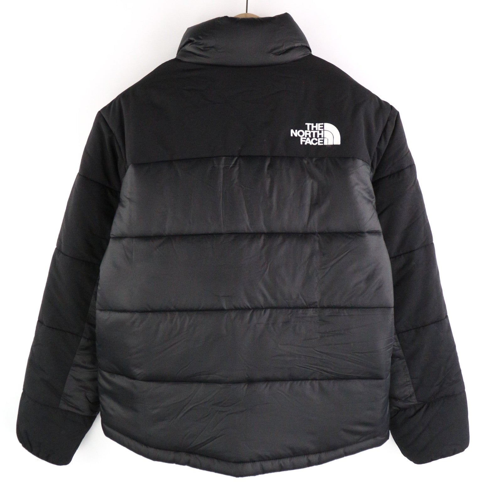 THE NORTH FACE Women's L Black Puffer Jacket Lined Zip High Neck Logo Detail