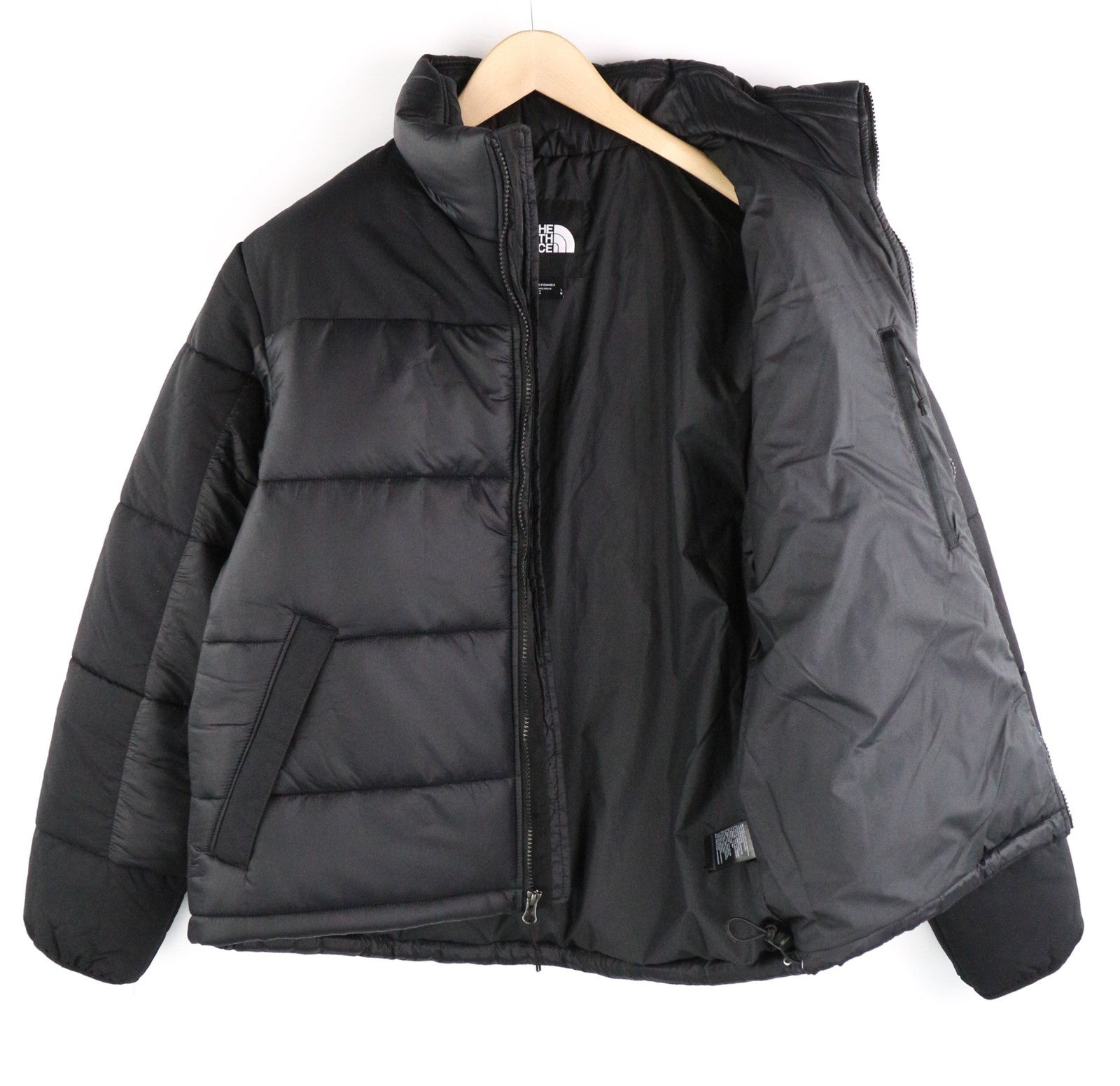 THE NORTH FACE Women's L Himalayan Parka Insulated Lined Black Jacket High Neck