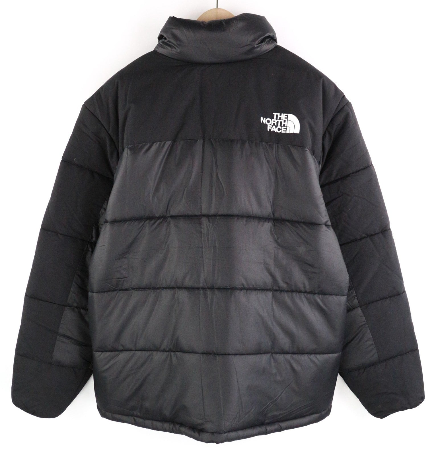 THE NORTH FACE Himalayan Parka Men's L Padded Black Jacket Zip Pockets