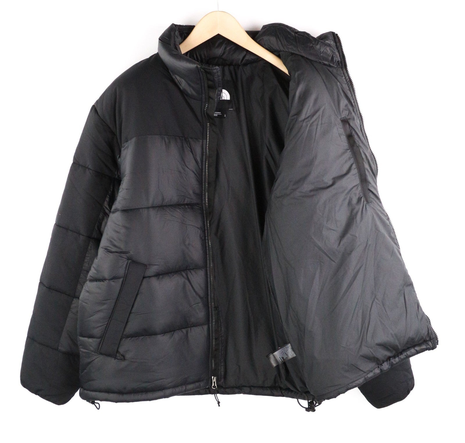 THE NORTH FACE Himalayan Parka Men's L Padded Black Jacket Zip Pockets