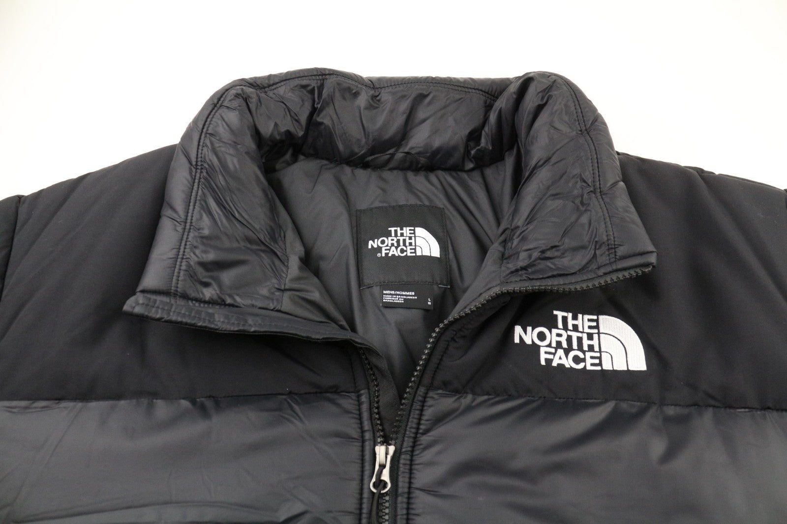 THE NORTH FACE Himalayan Parka Men's L Padded Black Jacket Zip Pockets