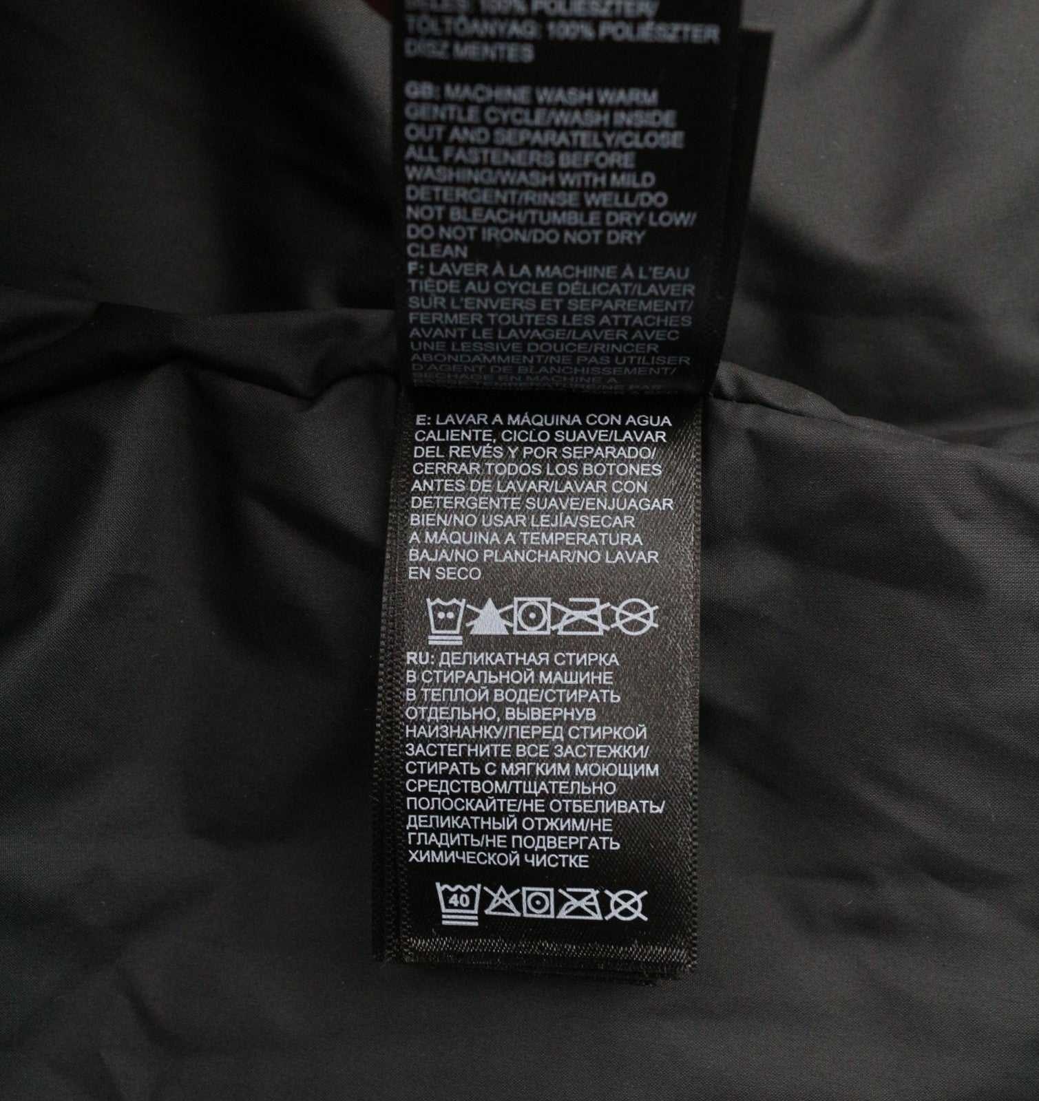 THE NORTH FACE Himalayan Parka Men's L Padded Black Jacket Zip Pockets