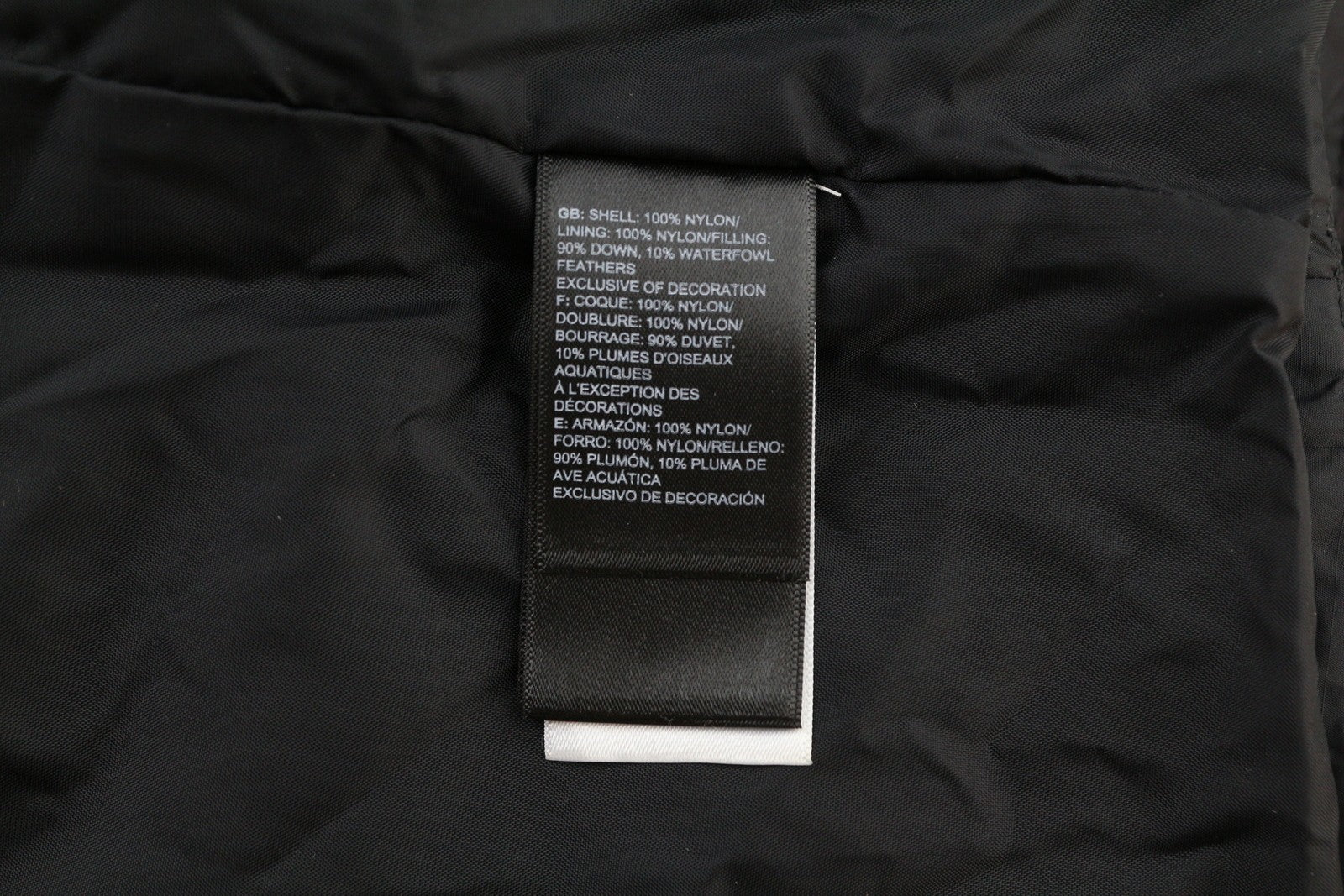 THE NORTH FACE Massif Down Men's M Padded Insulated Jacket Black High Neck Zip