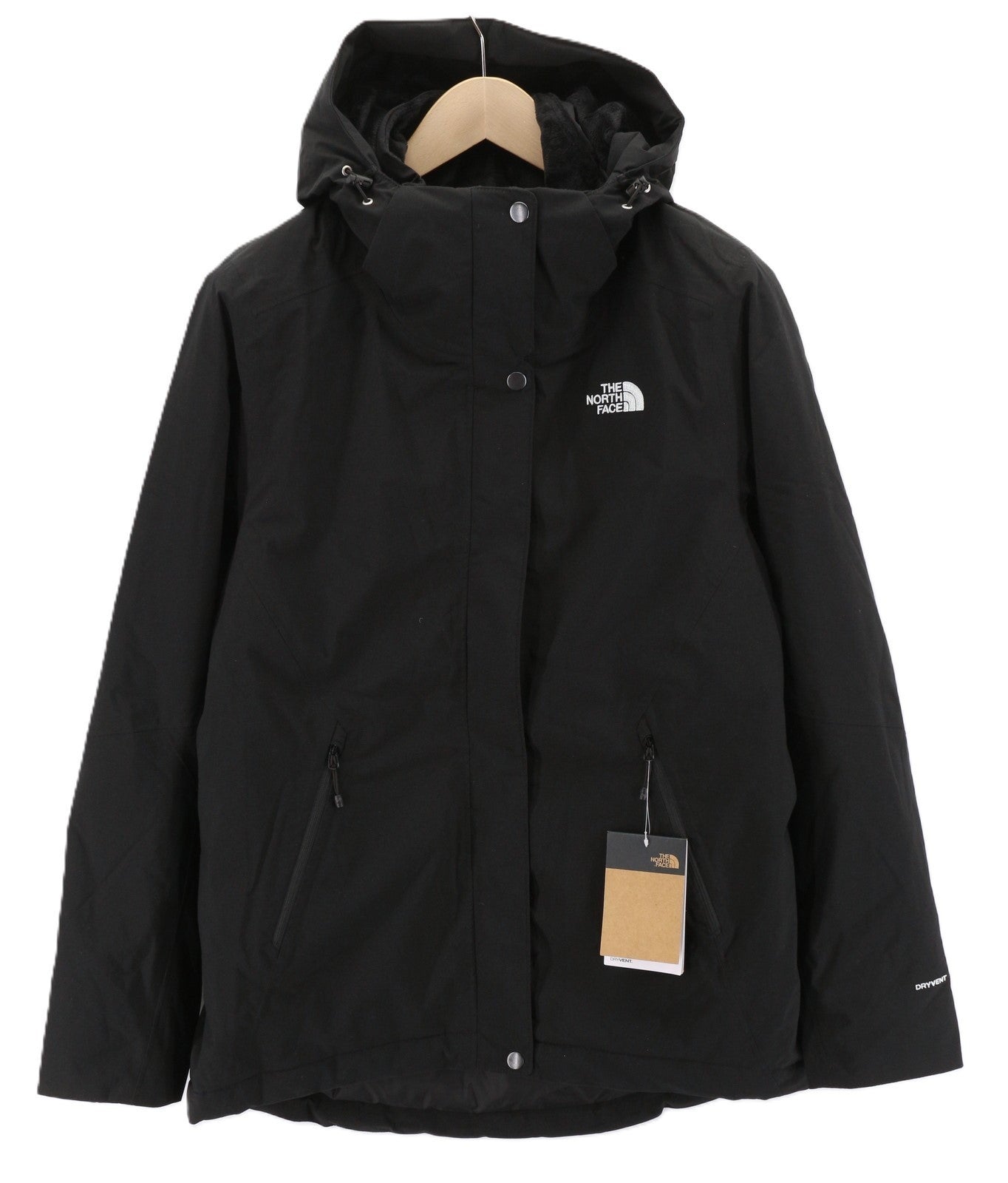 THE NORTH FACE Inlux Women's L Dryvent Hooded Black Jacket Waterproof Breathable