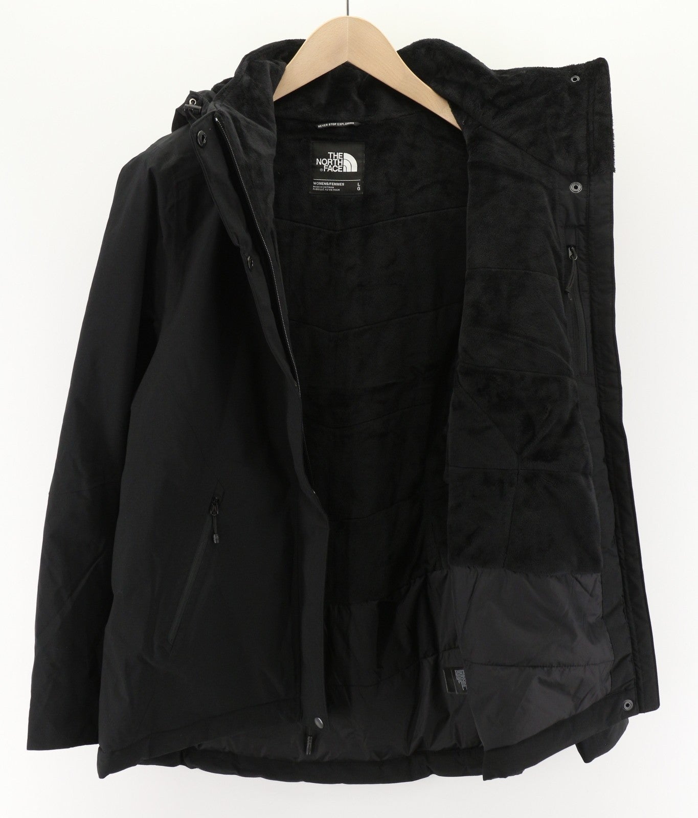 THE NORTH FACE Inlux Women's L Dryvent Hooded Black Jacket Waterproof Breathable