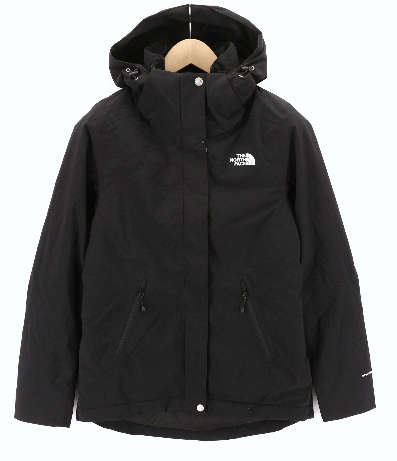 THE NORTH FACE Inlux Women's S Dryvent Hooded Black Jacket Padded Lined Stretch