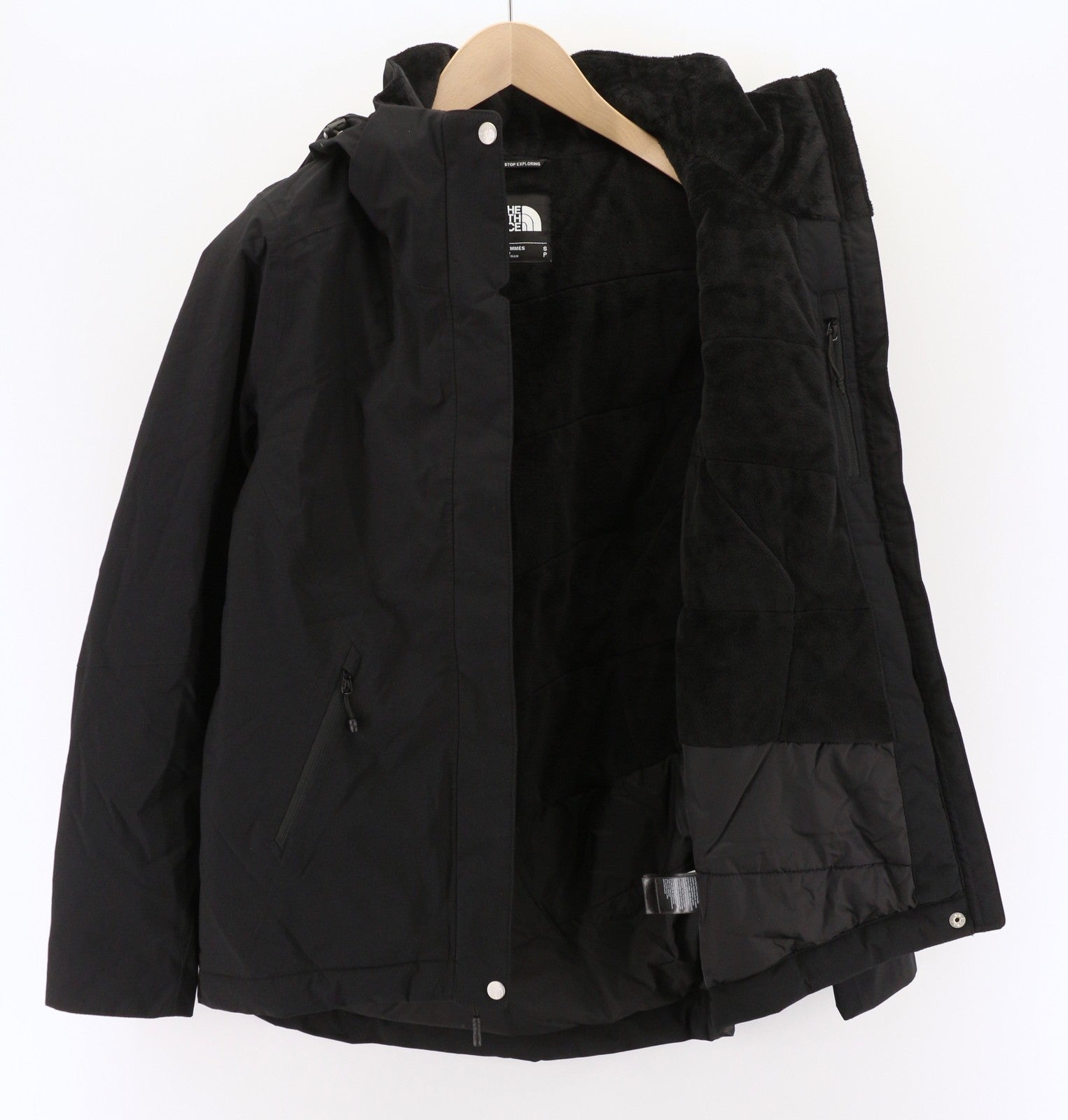 THE NORTH FACE Inlux Women's S Dryvent Hooded Black Jacket Padded Lined Stretch