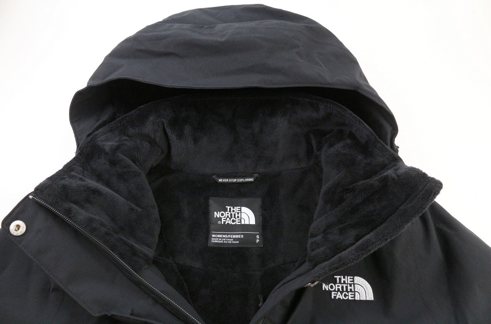 THE NORTH FACE Inlux Women's S Dryvent Hooded Black Jacket Padded Lined Stretch