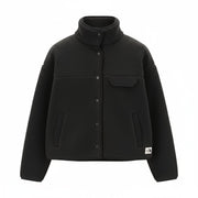 THE NORTH FACE Cragmont Fleece Women's S Snap Closure Black Jacket Soft Unlined