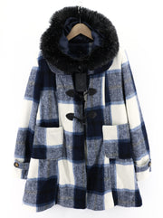 LE COMPTOIR DU MANTEAU 98209A Women's Coat 2XL Wool Blend Toggle Faux Fur