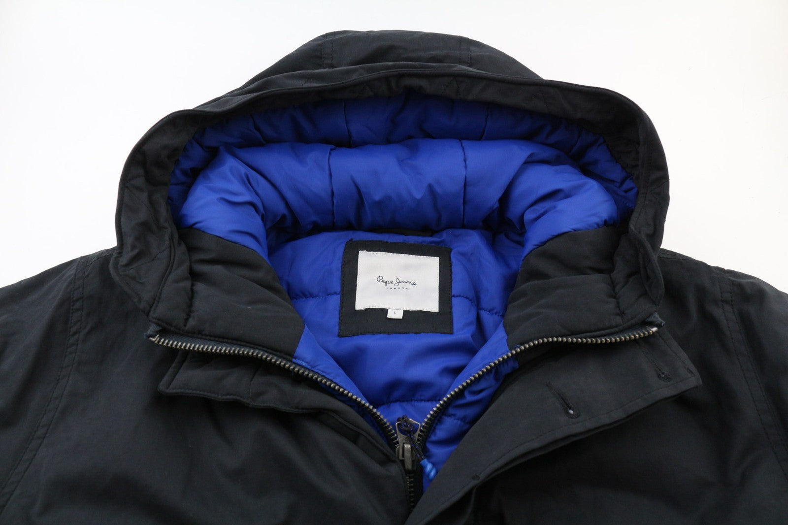 PEPE JEANS Edward Infinity Men's Hooded Jacket L Insulated Water Repellent Logo