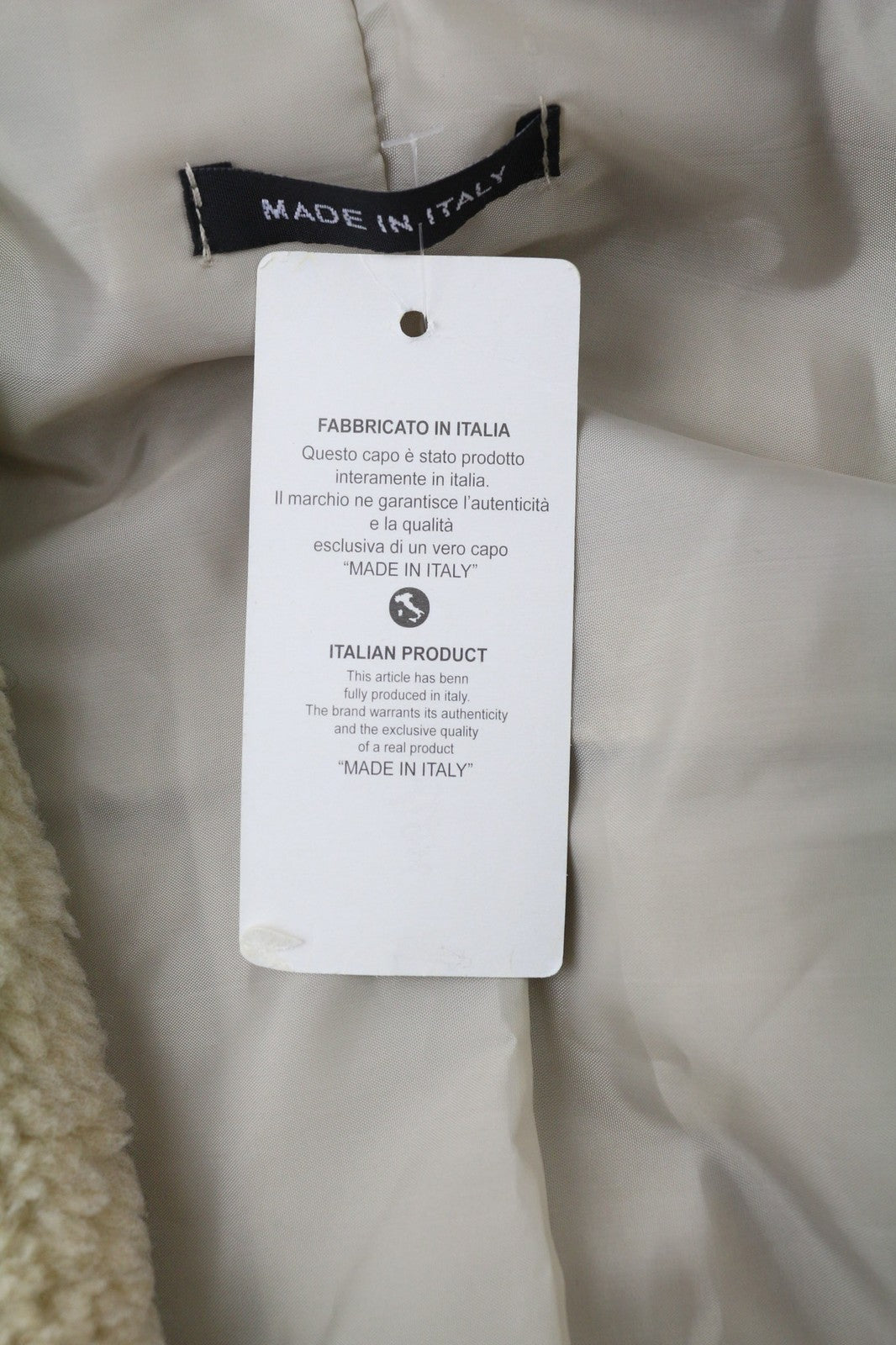 LE COMPTOIR DU MANTEAU Women's Teddy Coat S/M Fluffy Notch Lapel Buttoned Front