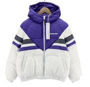 RICHMOND UWA23127PI Women's White Hooded Jacket S Insulated Quilted Logo Zip