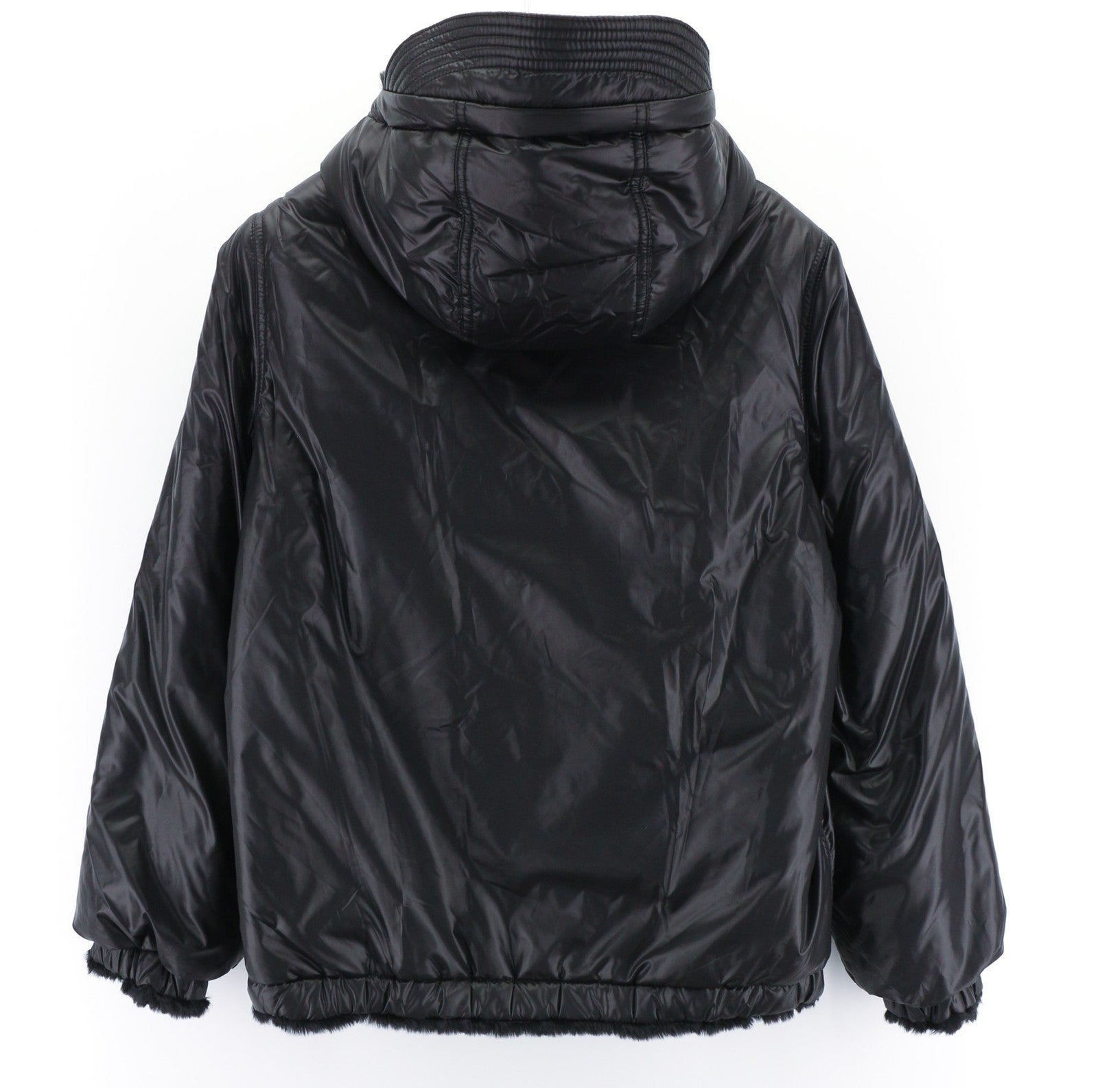 RICHMOND UWA23108PL Women's Black Reversible Jacket ~S Hooded Zip Pockets