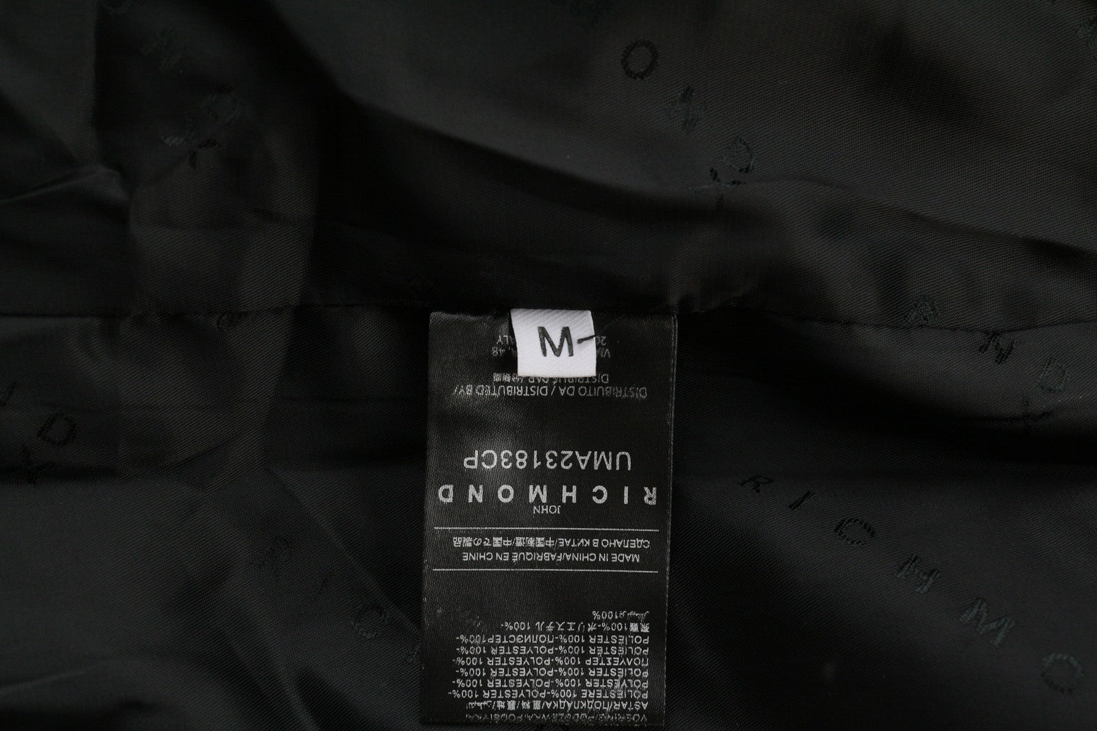 RICHMOND UMA23183CP Men's Wool Blend Coat M Grey Notch Lapel Double Breasted