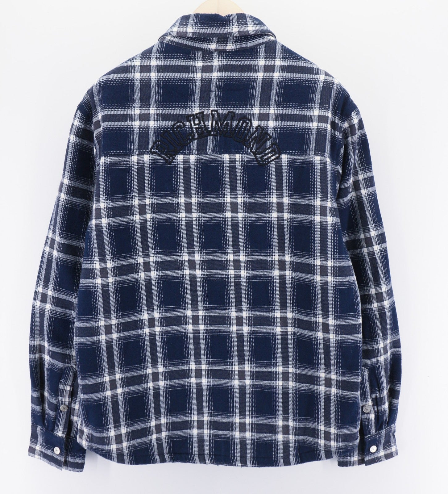 RICHMOND UMA23157CA Men's Overshirt Jacket ~L Plaid Sherpa Lined Patch Pockets