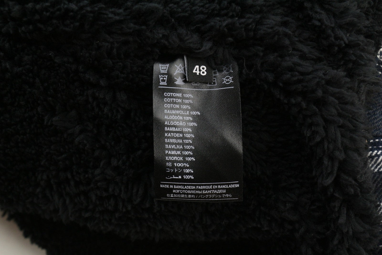 RICHMOND UMA23157CA Men's Overshirt Jacket ~L Plaid Sherpa Lined Patch Pockets