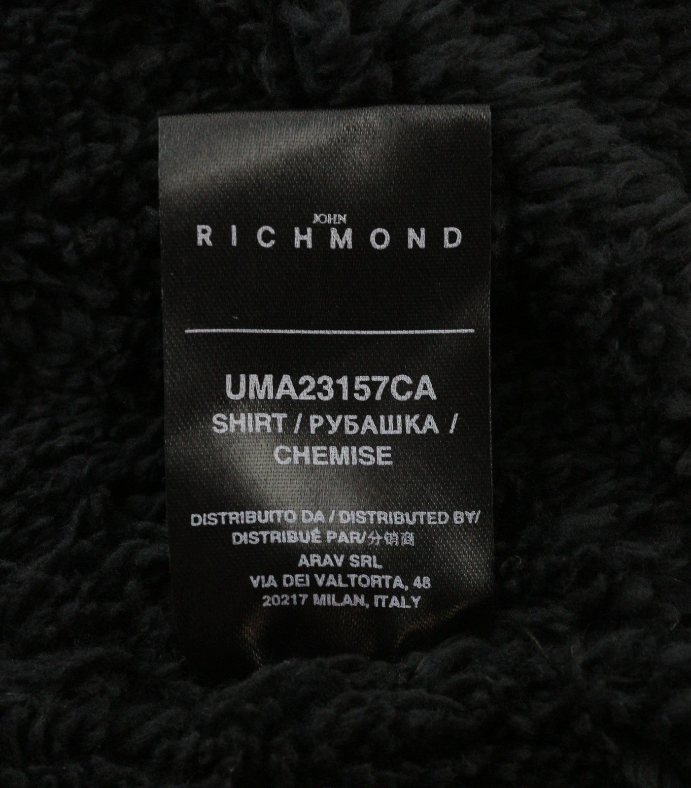 RICHMOND UMA23157CA Men's Overshirt Jacket ~L Plaid Sherpa Lined Patch Pockets