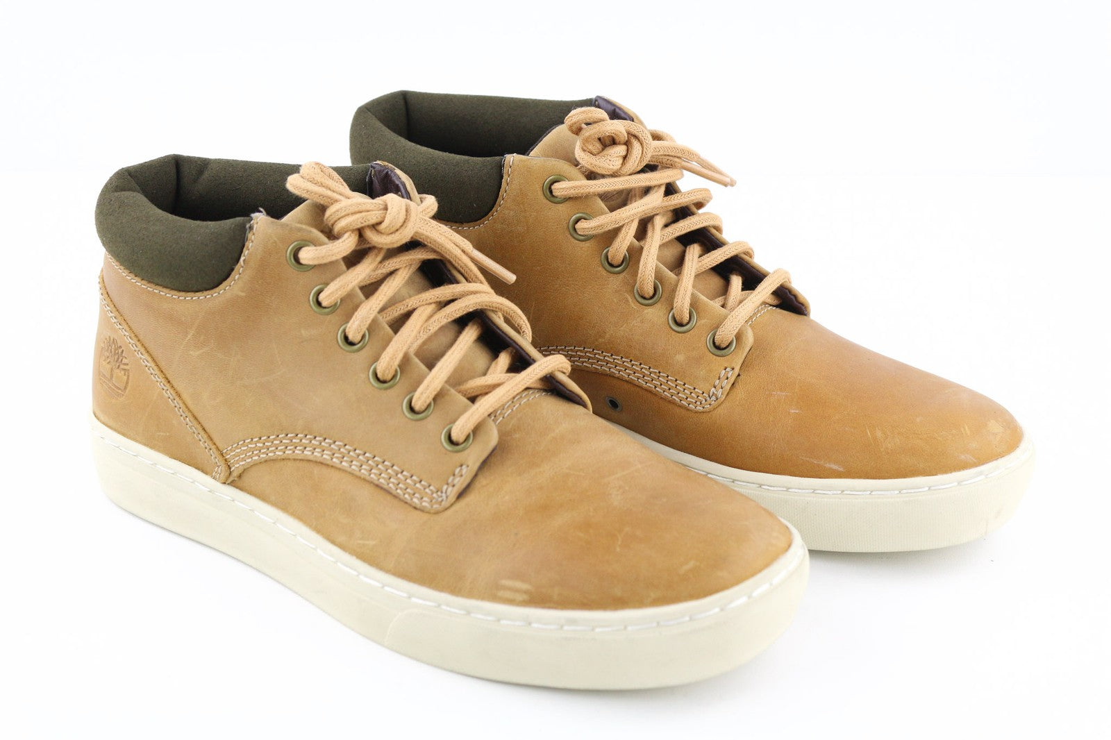 TIMBERLAND A1JU1 Men's Brown Leather Boots EU40 UK6.5 Lace Up Almond Toe Ankle