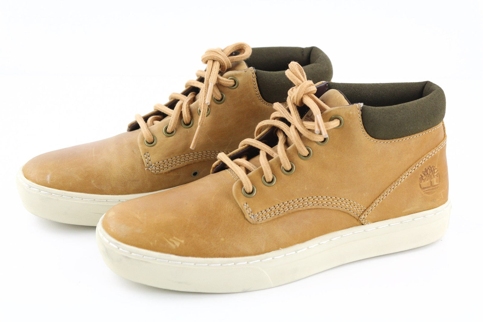 TIMBERLAND A1JU1 Men's Brown Leather Boots EU40 UK6.5 Lace Up Almond Toe Ankle