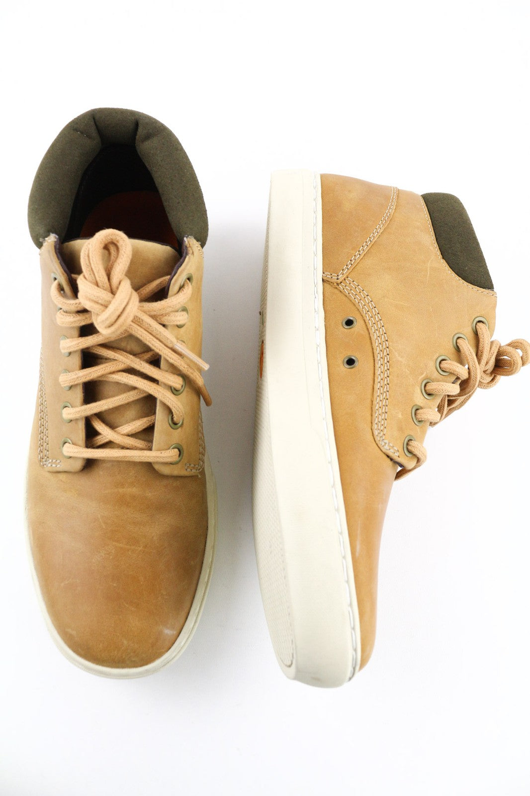 TIMBERLAND A1JU1 Men's Brown Leather Boots EU40 UK6.5 Lace Up Almond Toe Ankle