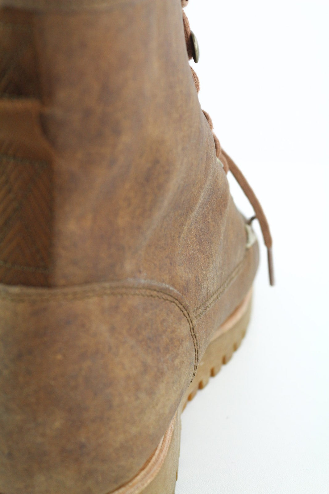 TIMBERLAND A2HB2 Men's Leather Boots EU42 UK8 Brown Mid Top Almond Toe ReBOTL