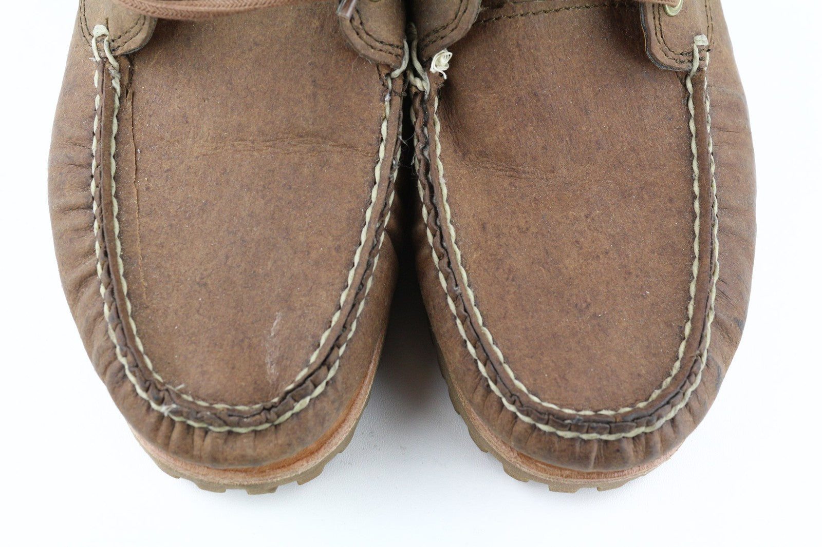 TIMBERLAND A2HB2 Men's Leather Boots EU42 UK8 Brown Mid Top Almond Toe ReBOTL